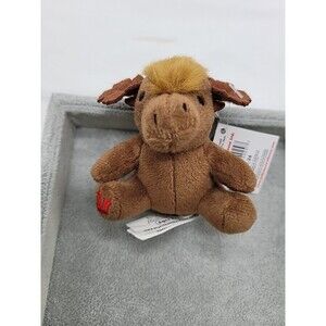 Plush Animal House Canada "Mini Moose Stuffed Animal Toy Small 3"  Tall Keychain